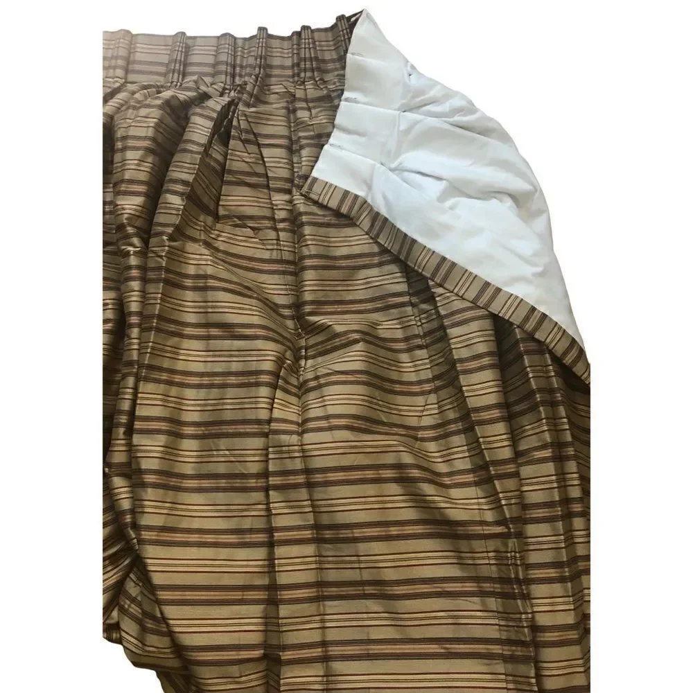 Pair of Custom Made Period Curtains Striped 40